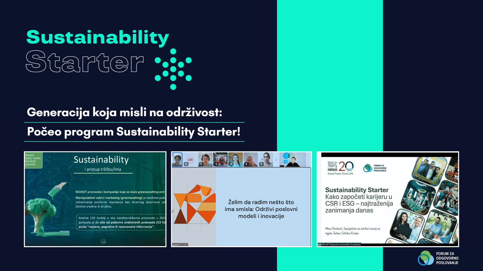 Generacija koja misli na održivost – počeo program Sustainability Starter
