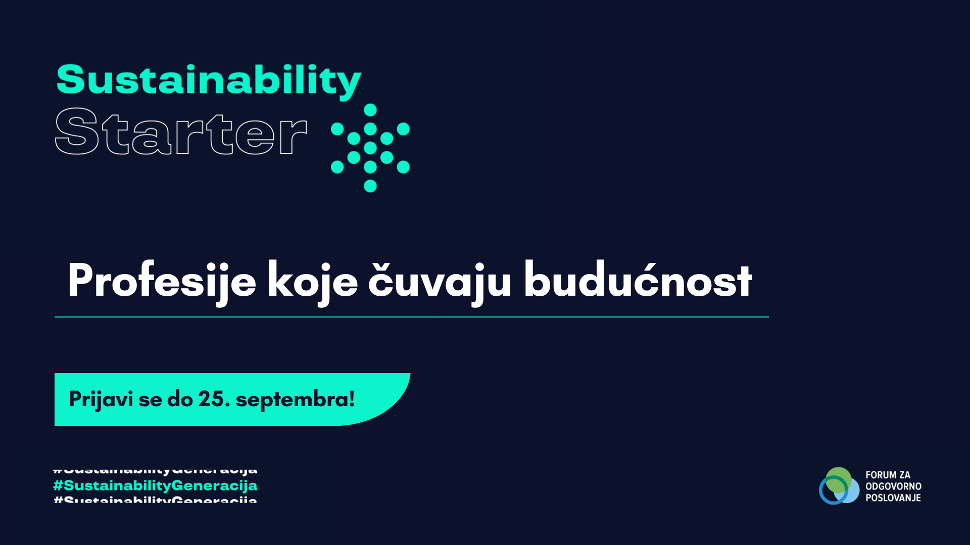Sustainability Starter 2026: Program za razvoj karijere u održivosti